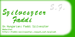 szilveszter faddi business card